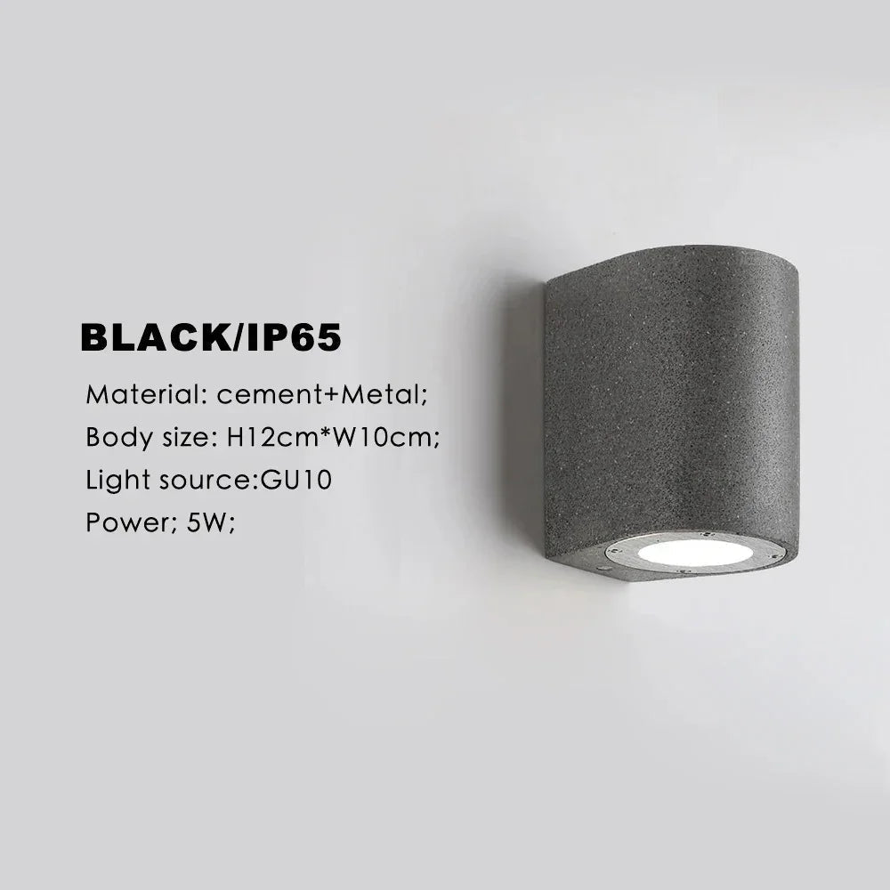 Jornyra Cement Outdoor Wall Lamp