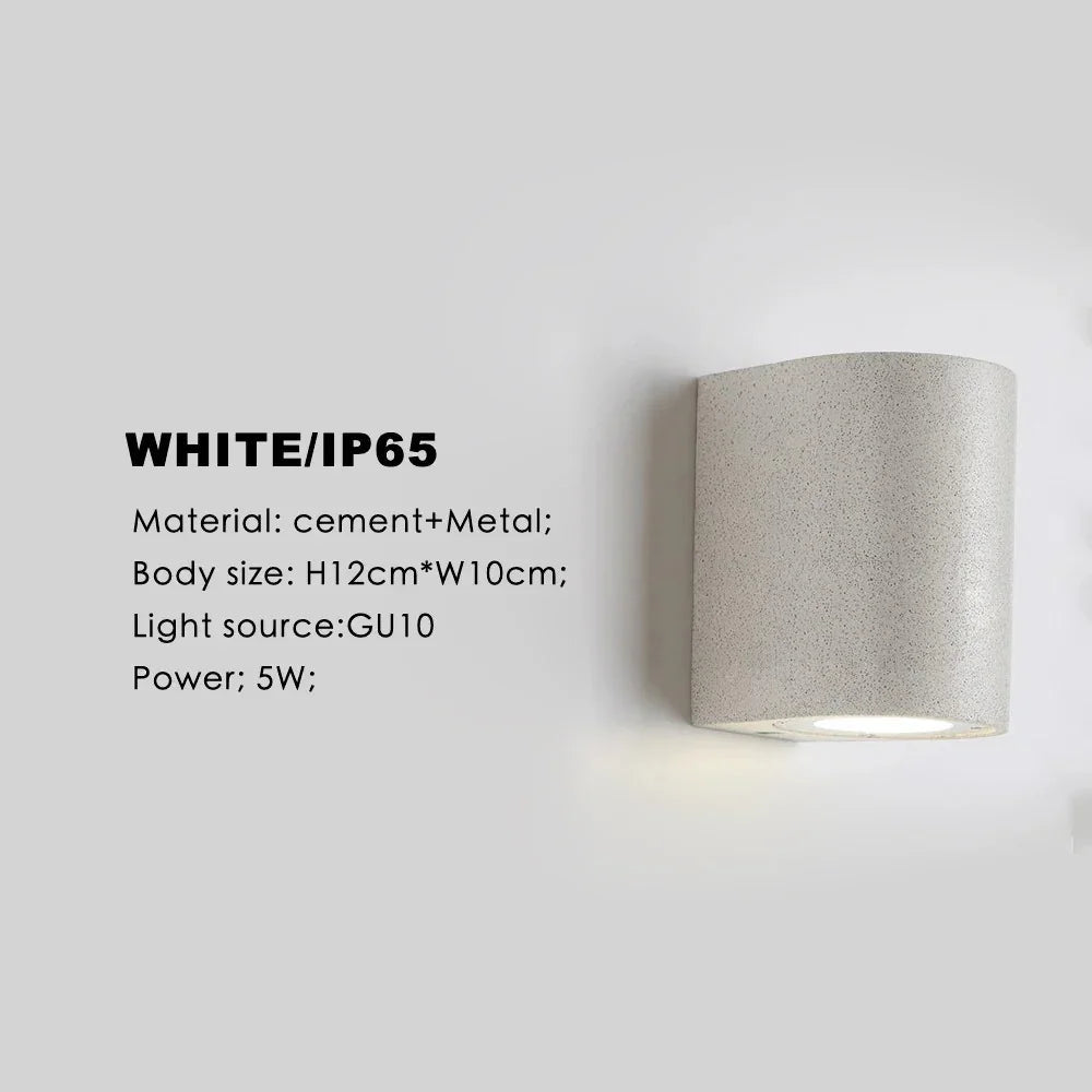 Jornyra Cement Outdoor Wall Lamp