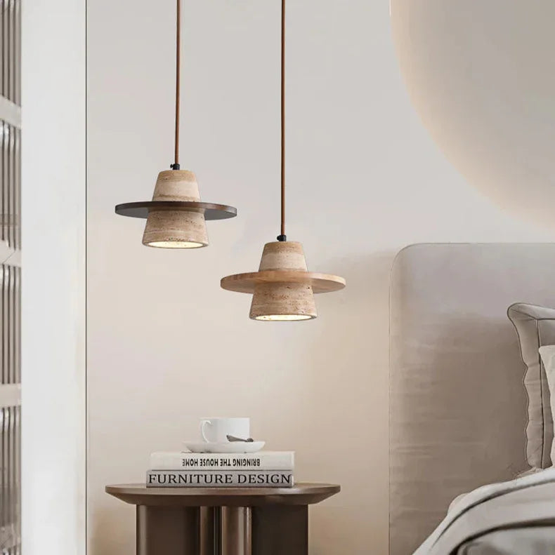 Juniperdean Travertine Pendant Lamp