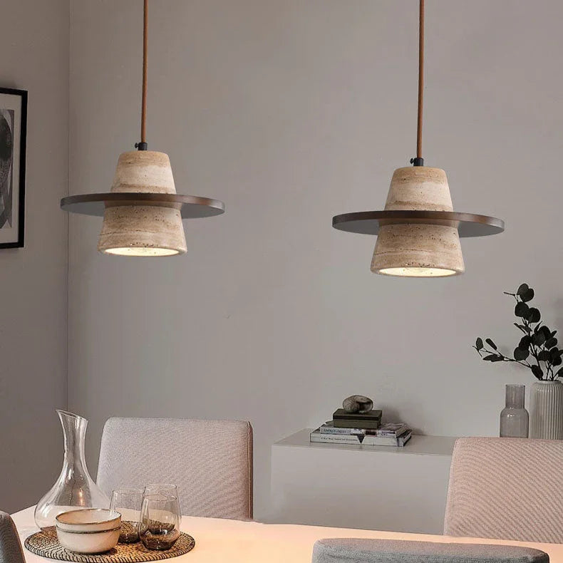 Juniperdean Travertine Pendant Lamp