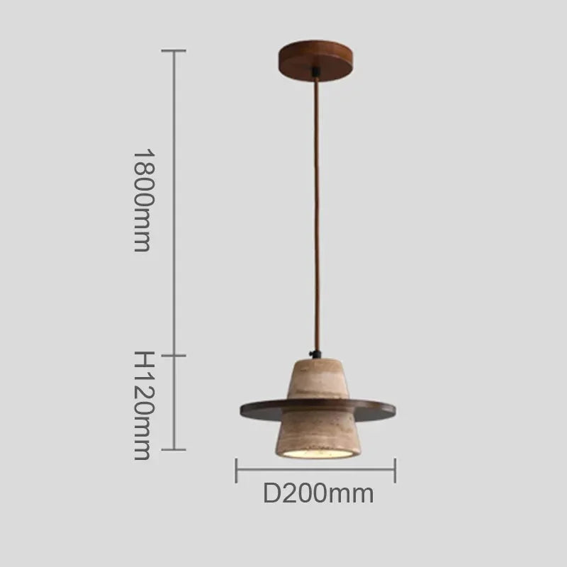 Juniperdean Travertine Pendant Lamp