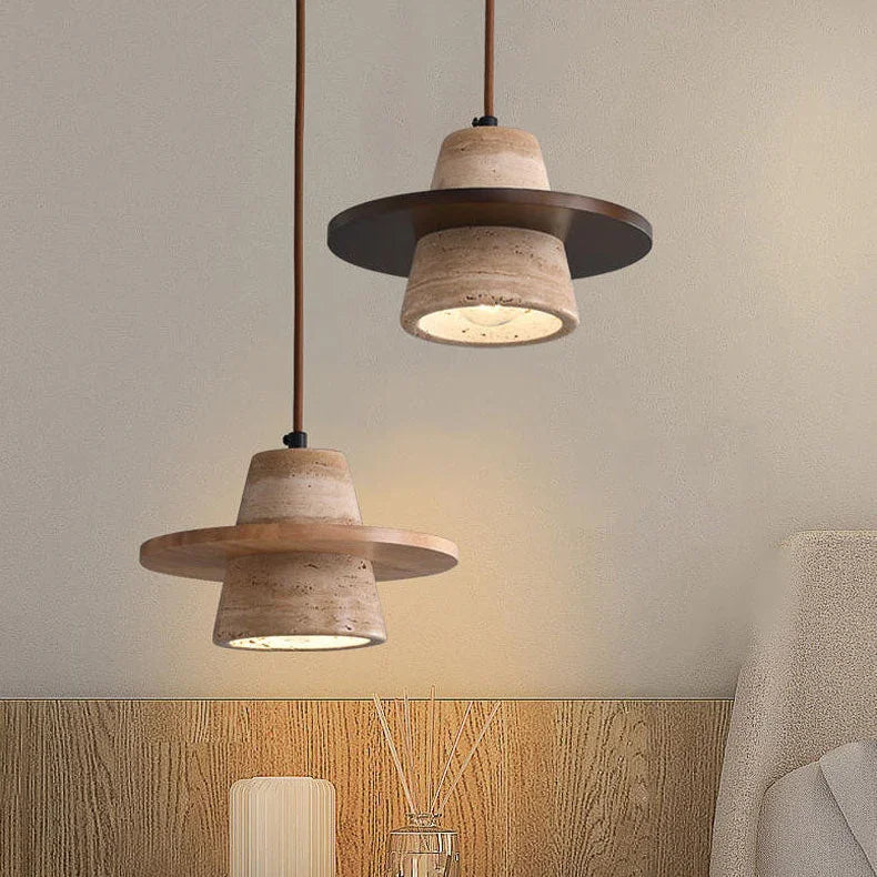 Juniperdean Travertine Pendant Lamp