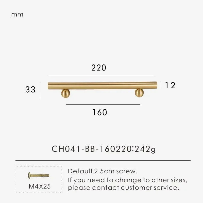 Kerdelta Brass Ball Knobs