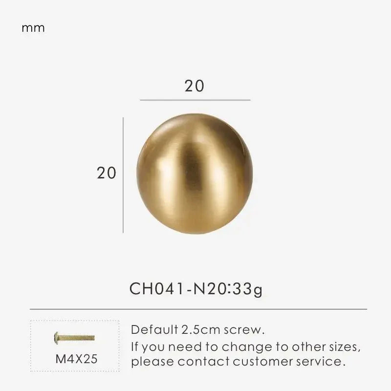 Kerdelta Brass Ball Knobs