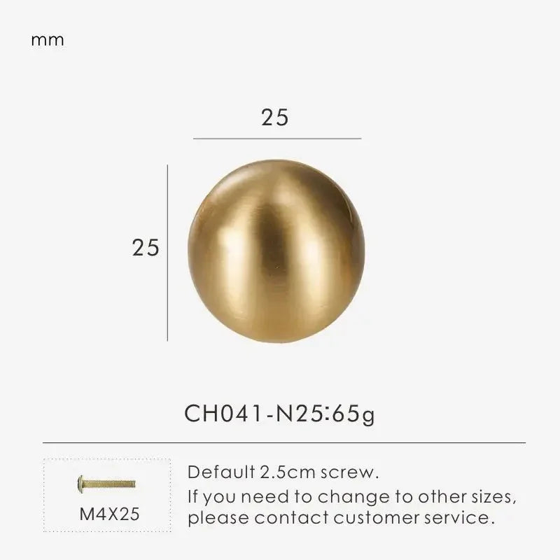 Kerdelta Brass Ball Knobs