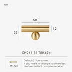 Kerdelta Brass Ball Knobs