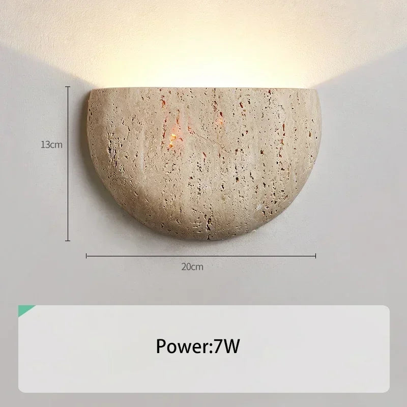 Lorvossa Travertine Wall Lamp