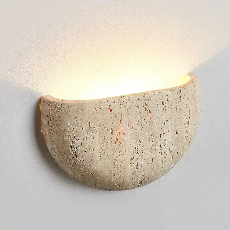 Lorvossa Travertine Wall Lamp