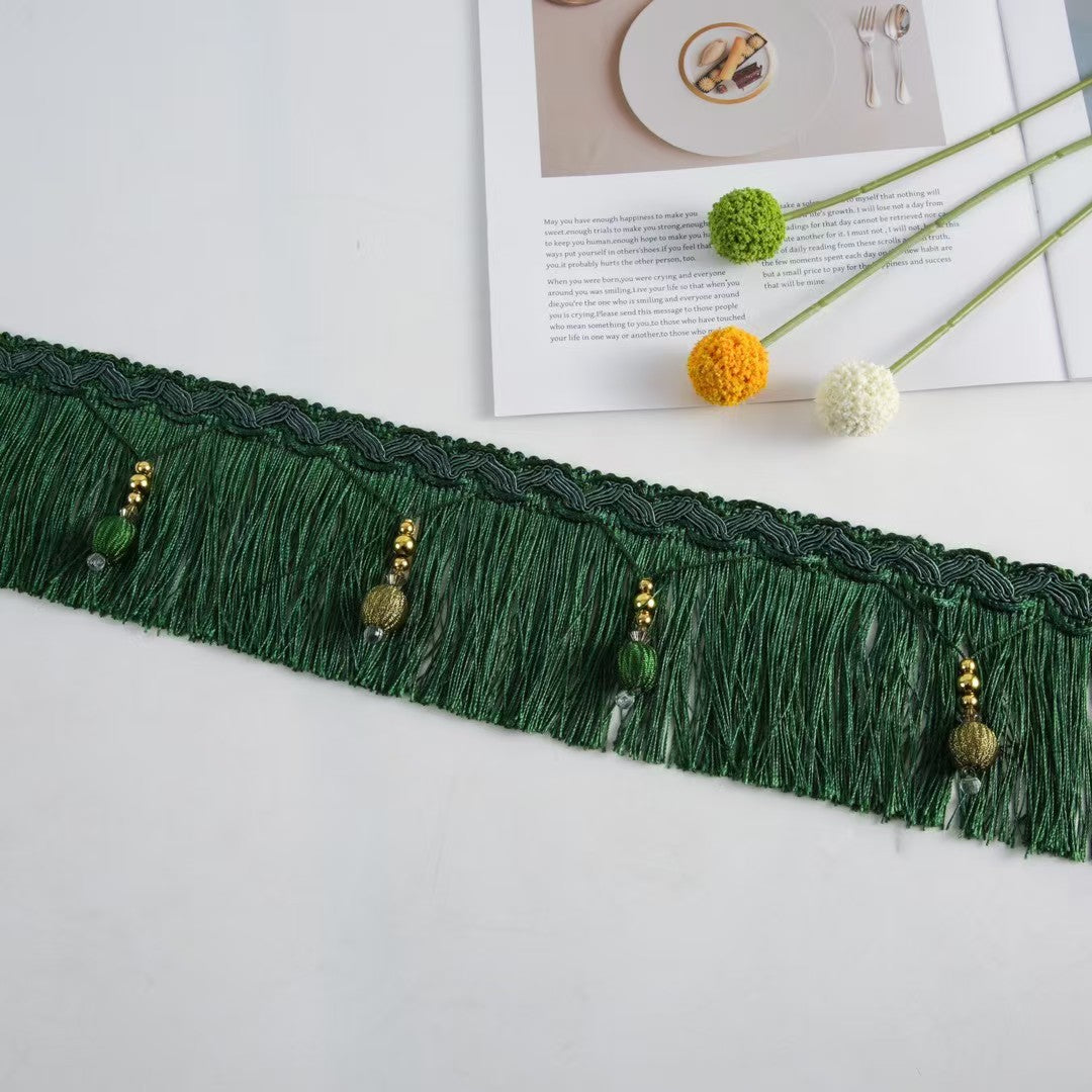 Luxury Fringe Braid with Bead Trim | TheKanta