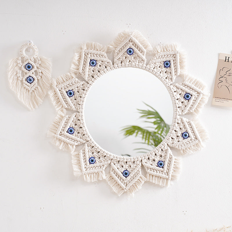 Macrame Decorative Round Mirror | TheKanta