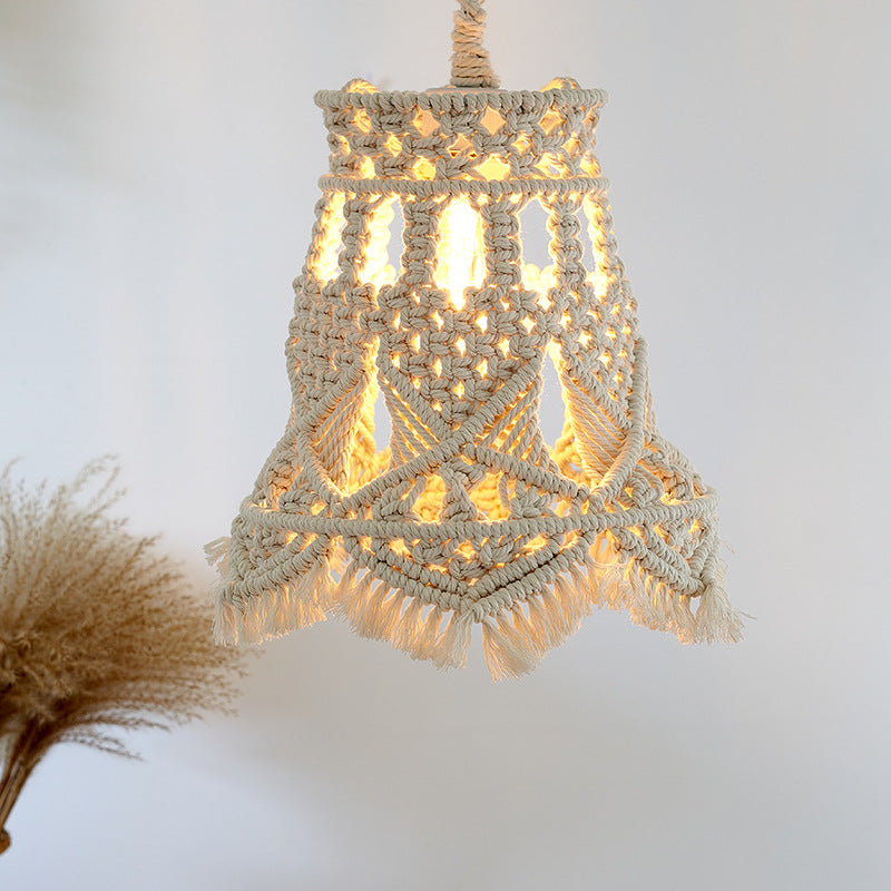 Macrame Hanging Light Fixture | TheKanta