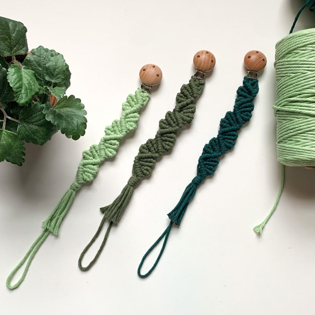 Macrame Keychain Holder with Wooden Accents | TheKanta