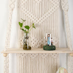 Macrame Shelf Board with Heart Design | TheKanta