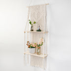 Macrame Shelf Board with Heart Design | TheKanta