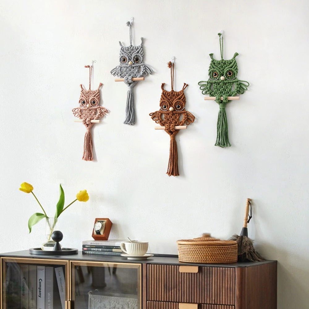 Macrame Wall Decoration Green Beige | TheKanta