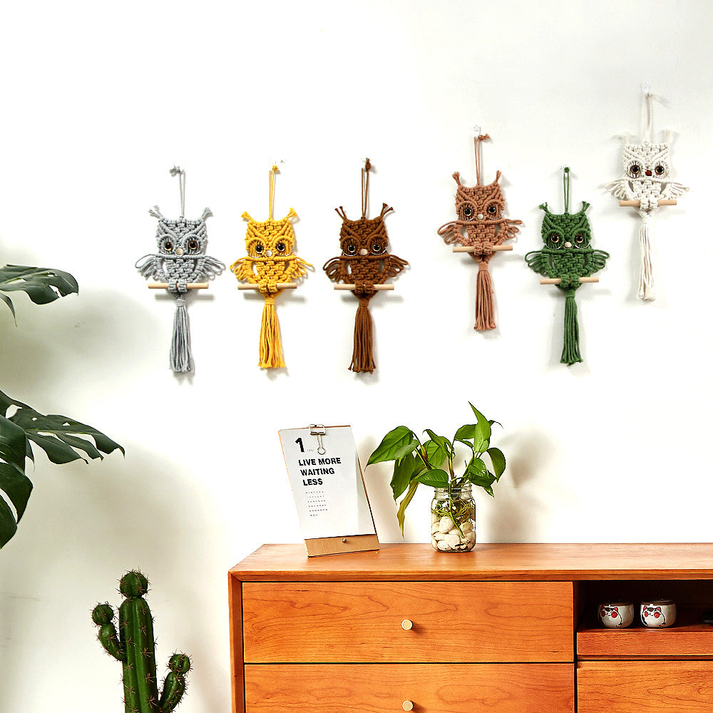 Macrame Wall Decoration Green Beige | TheKanta