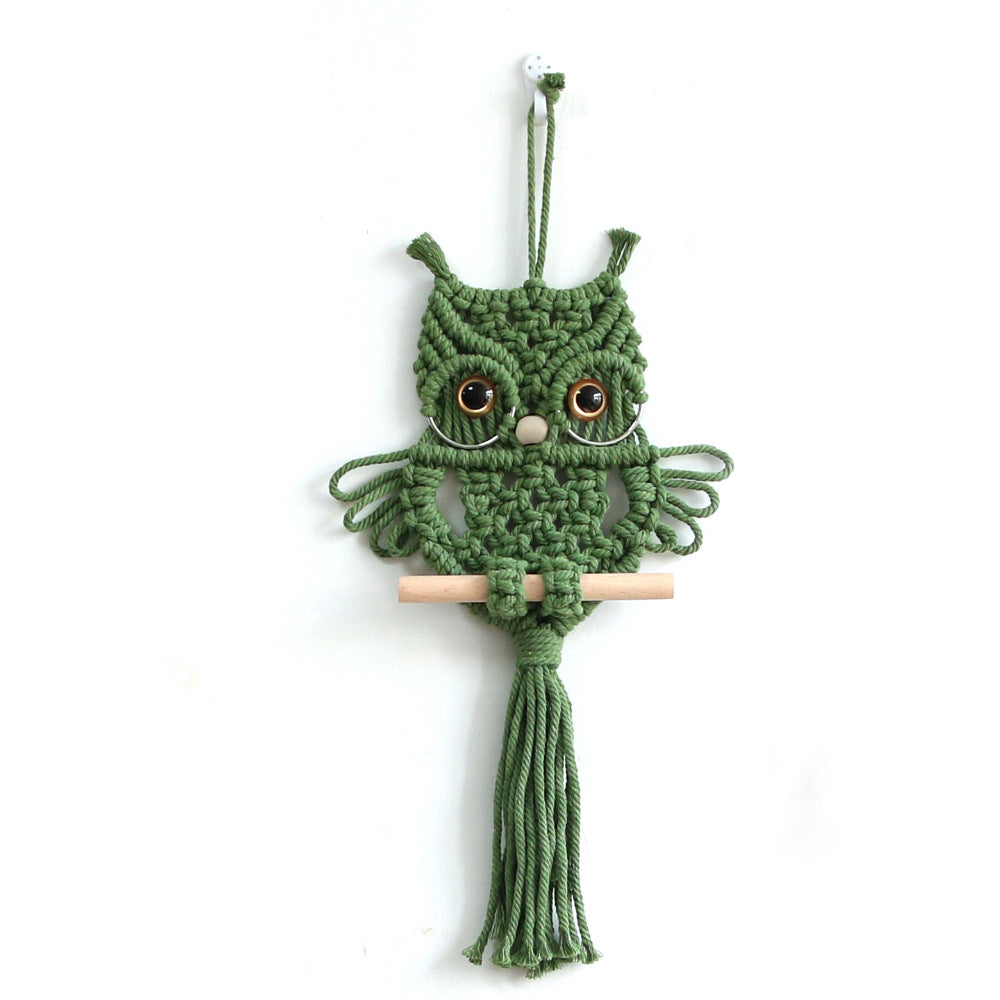 Macrame Wall Decoration Green Beige | TheKanta
