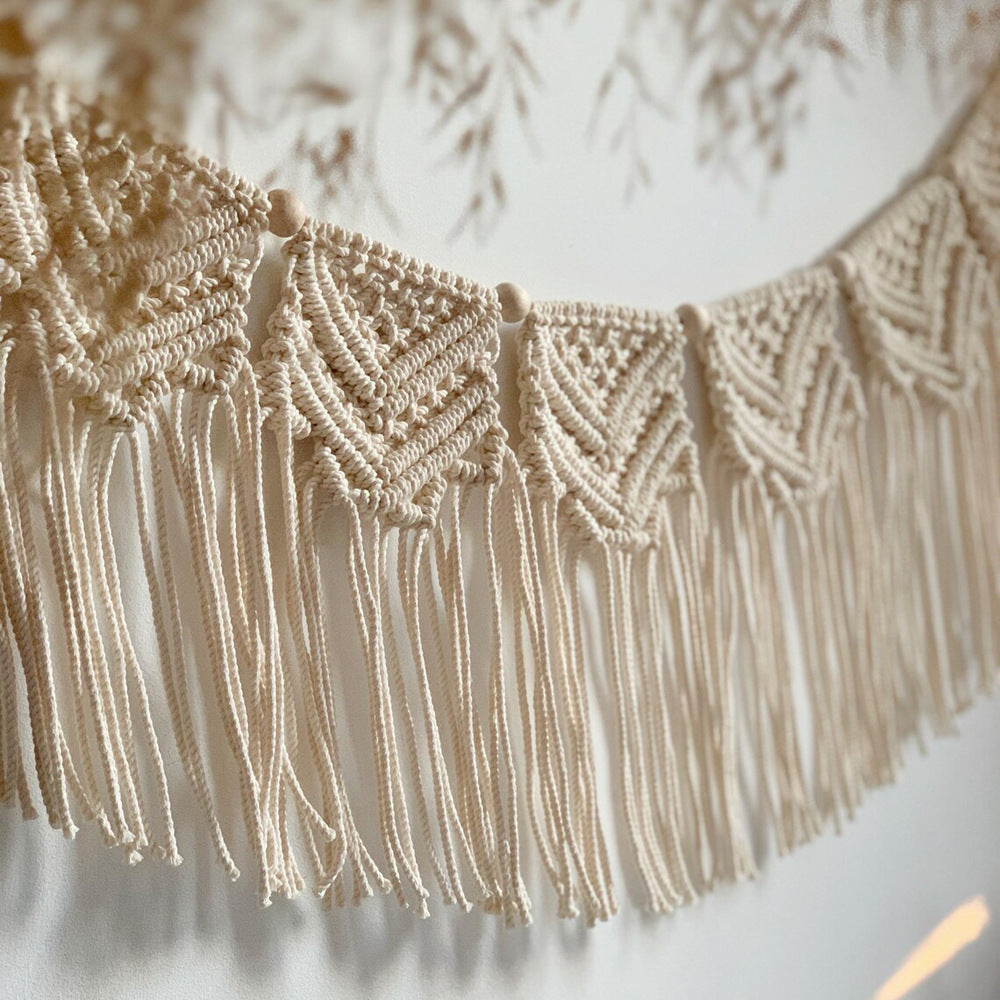 Macrame Wall Hanging Tapestry with Decorative Fringe | TheKanta