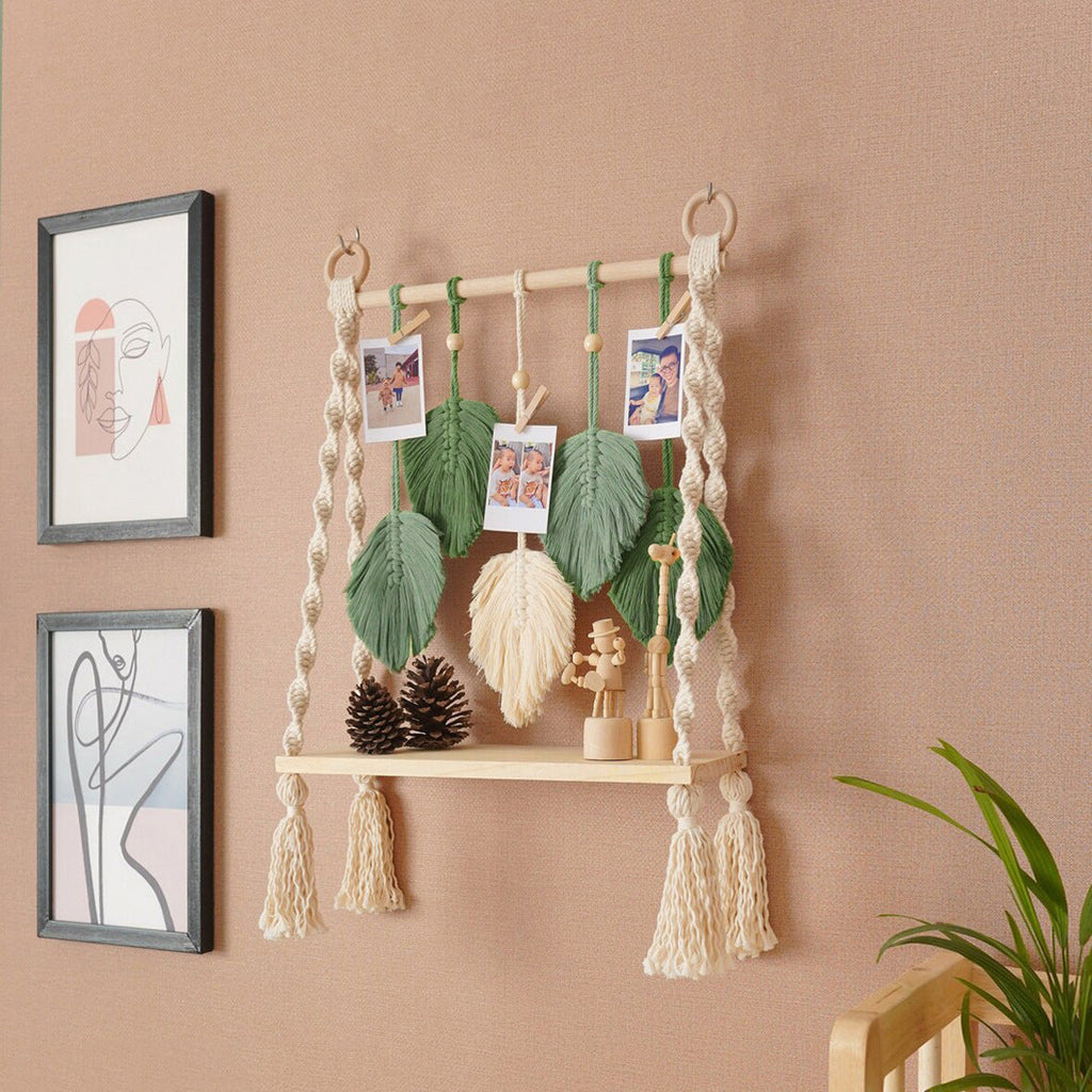 Macrame Wall Hanging with Decorative Leaf Patterns | TheKanta