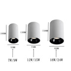 Melndova Black & White Surface Mounted Downlight