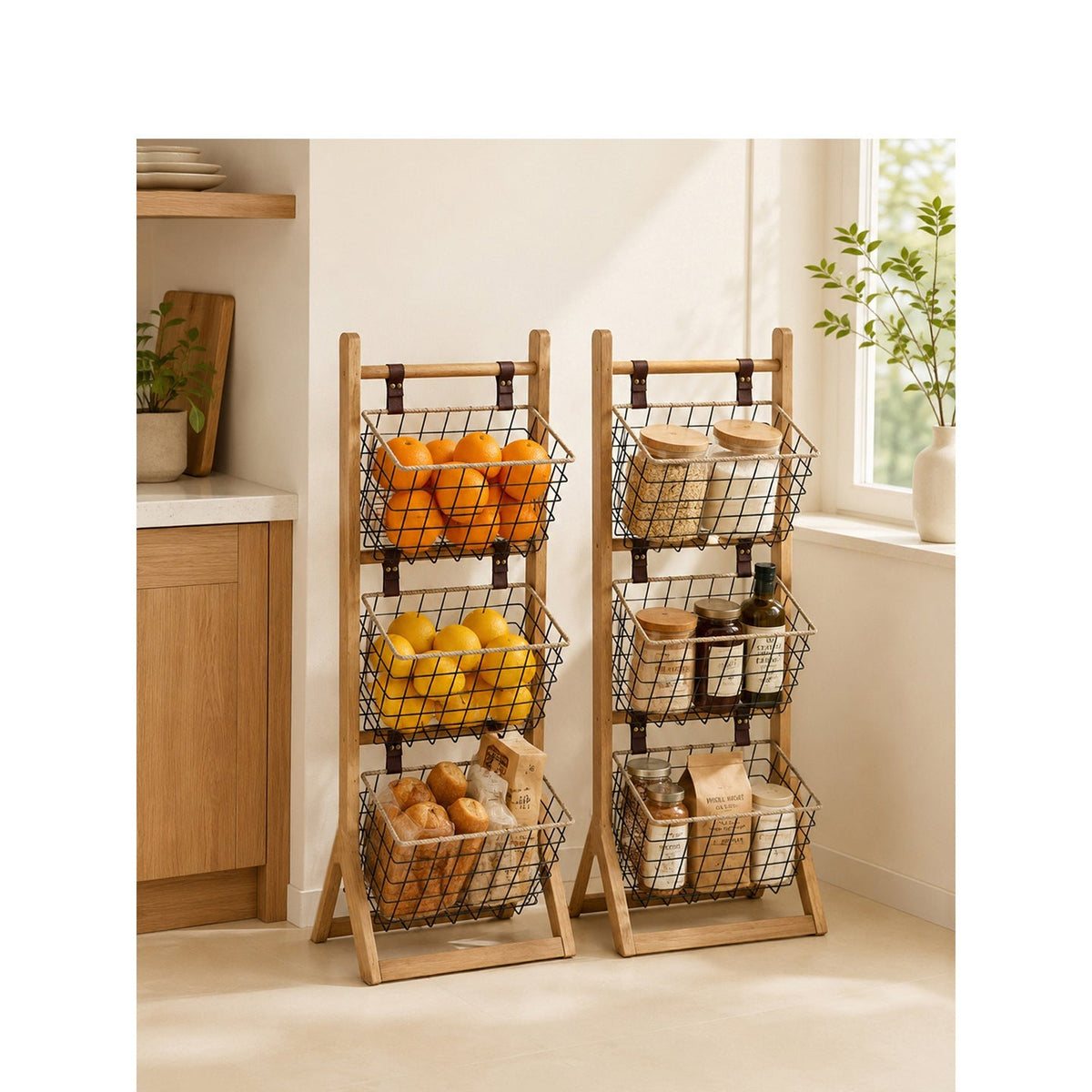 Multifunctional Wire Basket Stand | TheKanta