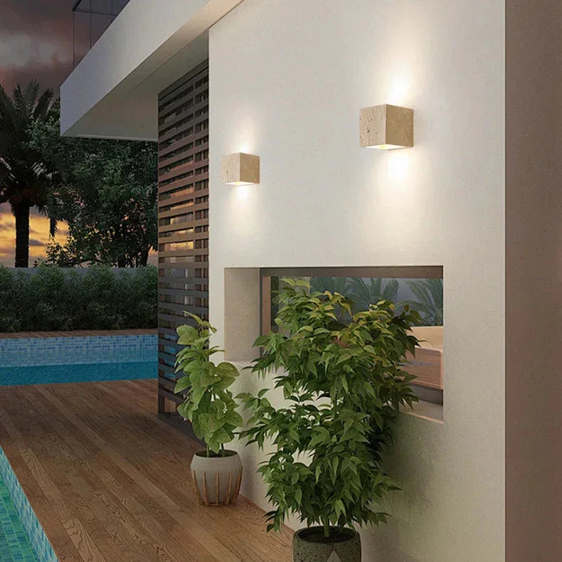 Olnova Travertine Wall Lamp