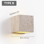 Olnova Travertine Wall Lamp