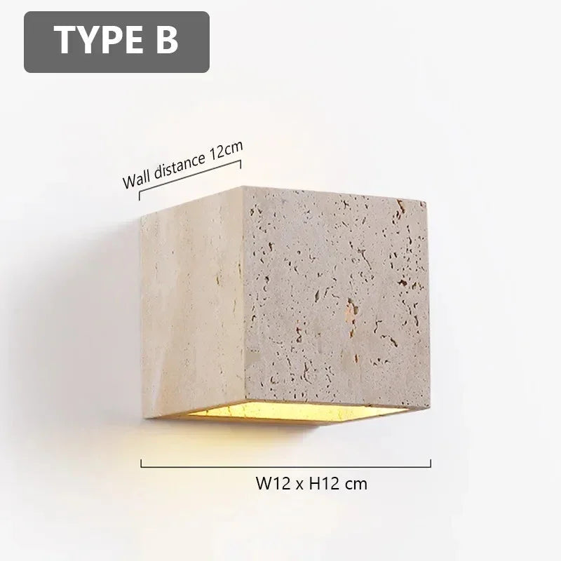 Olnova Travertine Wall Lamp