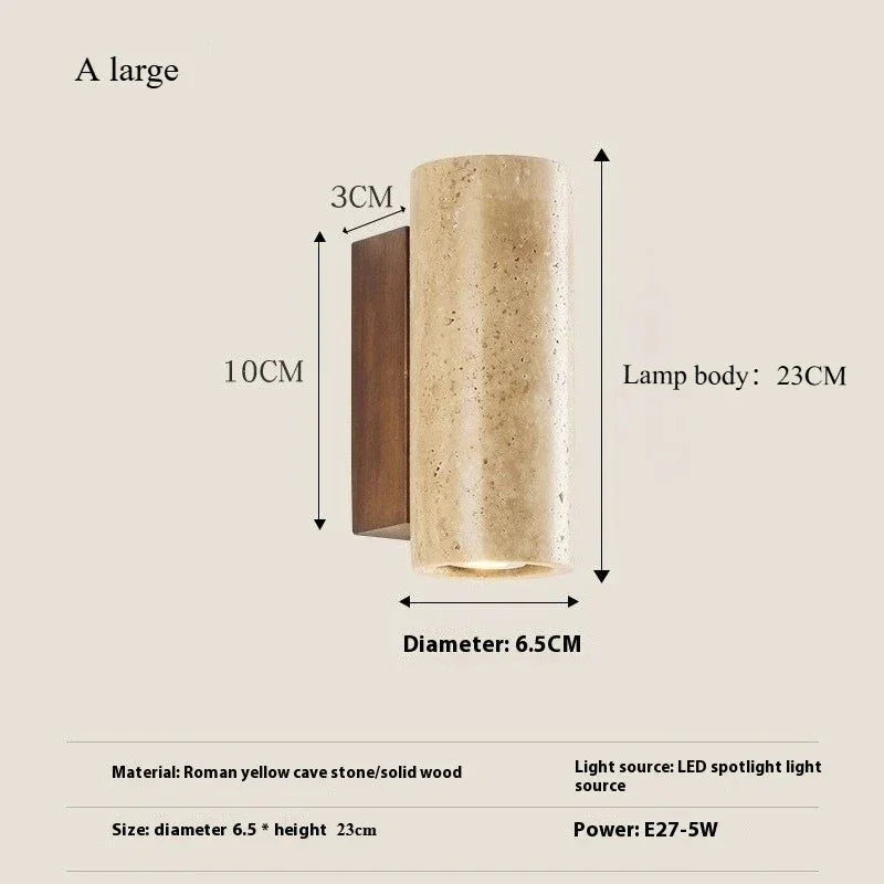 Pellynta Travertine Wall Lamp