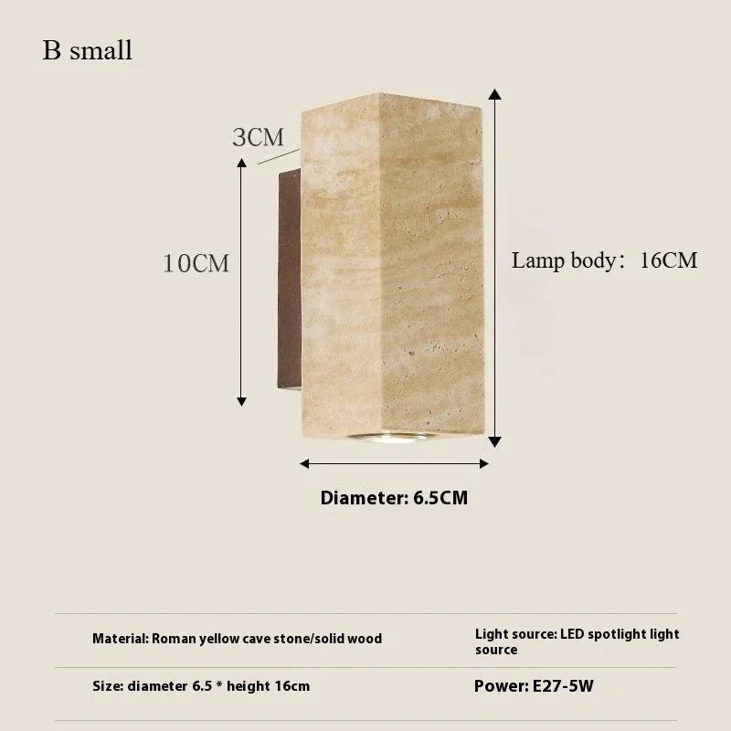 Pellynta Travertine Wall Lamp