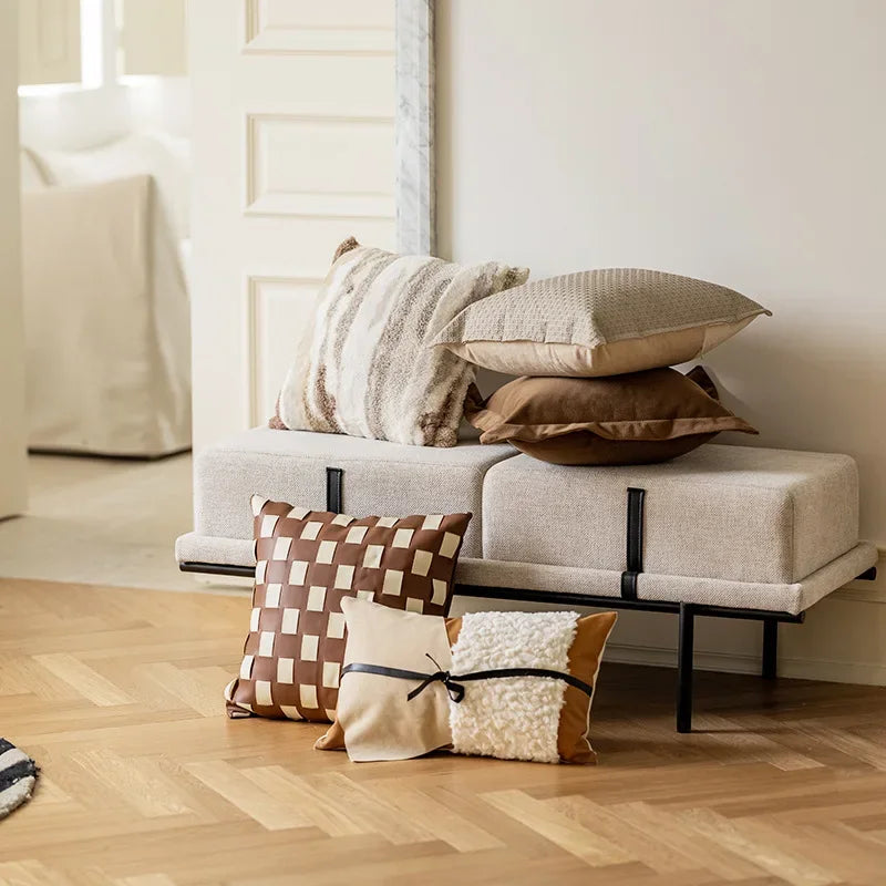 Pelvova Leather Cushion Cover Collection By Heldando