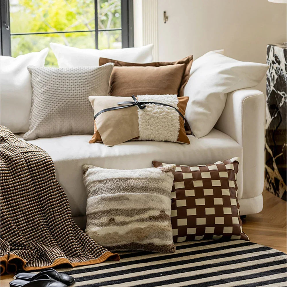Pelvova Leather Cushion Cover Collection By Heldando