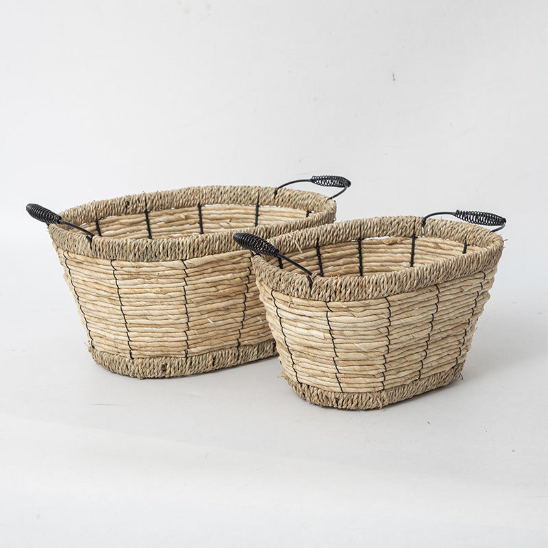 Practical Storage Basket with Stainless Steel Handles | TheKanta