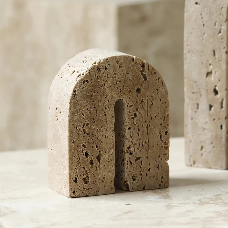 Renstendo Travertine Bridge Bookend
