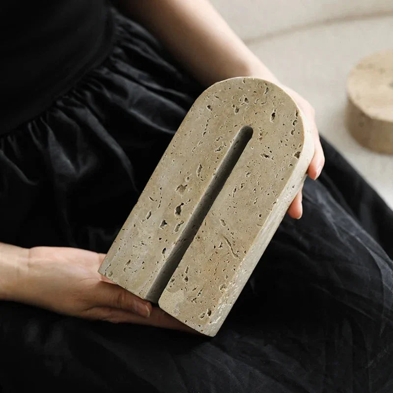 Renstendo Travertine Bridge Bookend