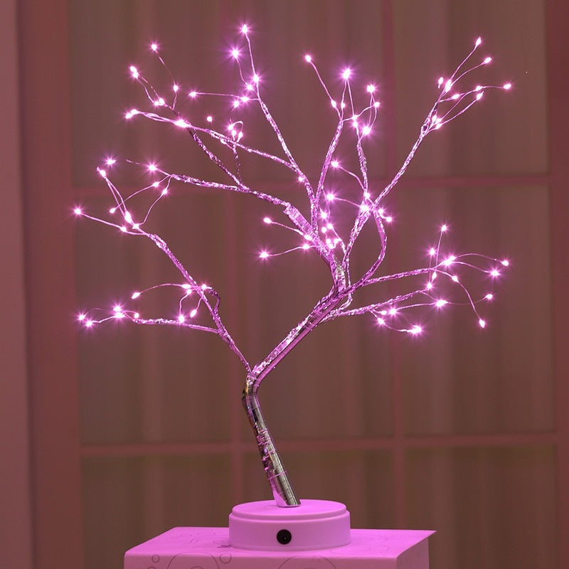 Star-Decorated LED Branch Table Lamp with Warm Micro Dimmable Lights | TheKanta