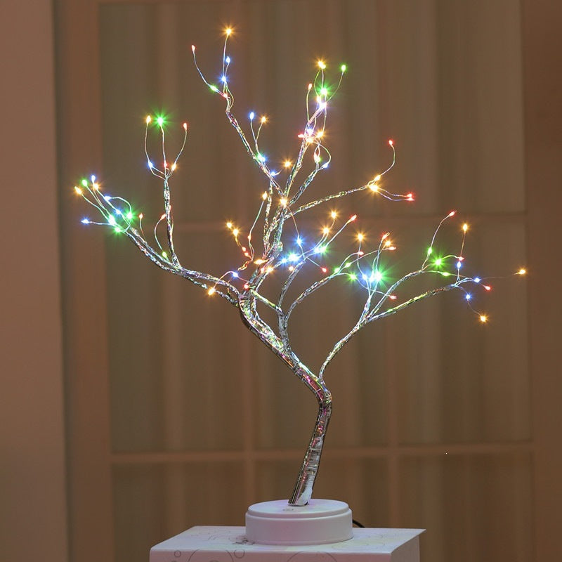 Star-Decorated LED Branch Table Lamp with Warm Micro Dimmable Lights | TheKanta