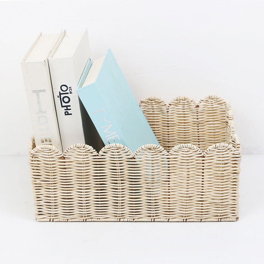 Storage Basket Offwhite M Khaki | TheKanta