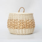 Storage Basket White Green | TheKanta