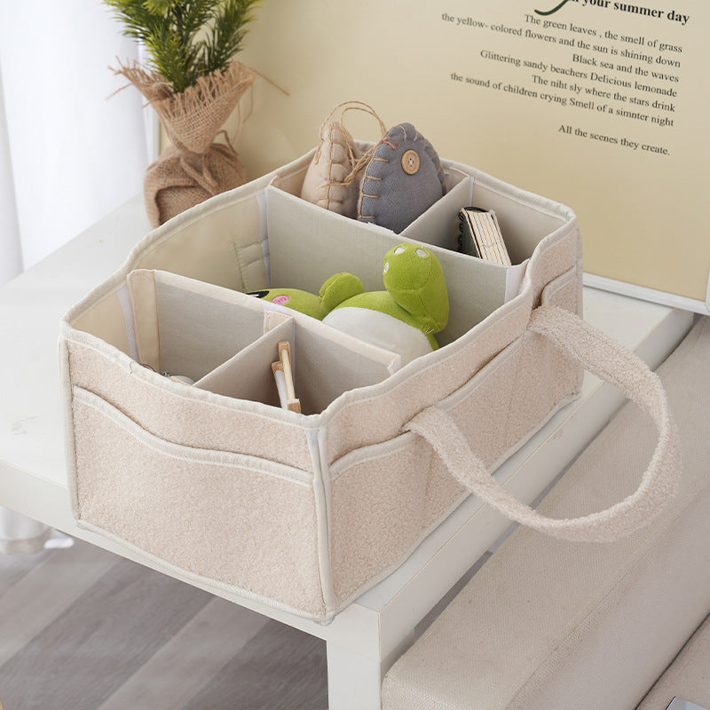 Storage Basket White Light Beige | TheKanta