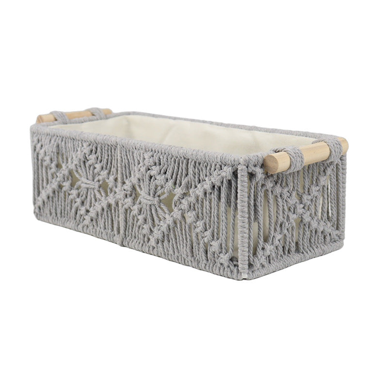 Storage Basket with Macrame Pattern | TheKanta