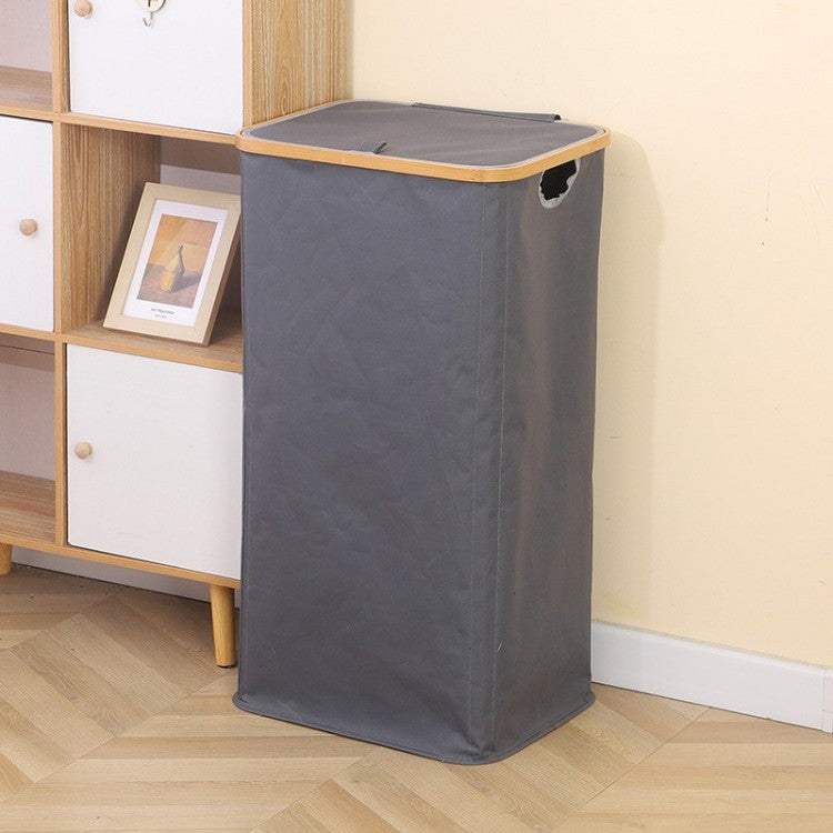 Stylish Laundry Basket with Wooden Lid | TheKanta