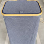 Stylish Laundry Basket with Wooden Lid | TheKanta