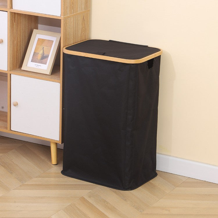 Stylish Laundry Basket with Wooden Lid | TheKanta
