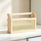 Stylish Storage Box made of Wood and Rattan | TheKanta