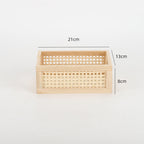 Stylish Storage Box made of Wood and Rattan | TheKanta