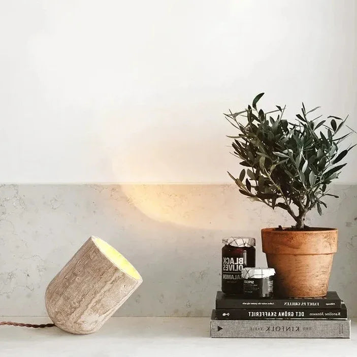 Ulselta Travertine Table Lamp