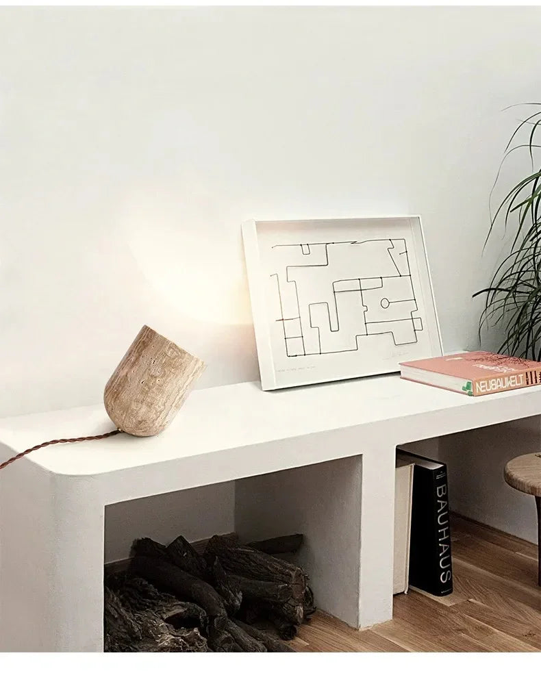 Ulselta Travertine Table Lamp