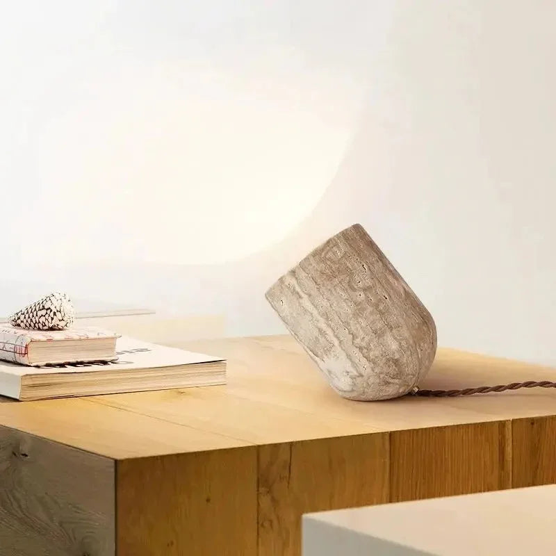 Ulselta Travertine Table Lamp
