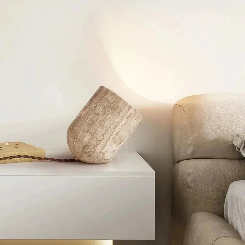 Ulselta Travertine Table Lamp
